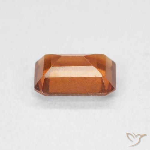 Grenat Hessonite Orange foncé naturelle Octogone / coupe Émeraude, 0.90 ct, VVS-VS