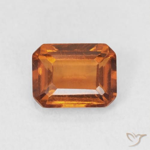 1.12ct Naturel Medium Dark-Orange Grenat Hessonite, Taille émeraude, VVS-VS