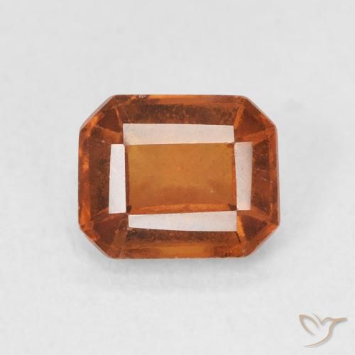 Grenat Hessonite Orange foncé naturelle Octogone / coupe Émeraude, 1.71 ct, VS