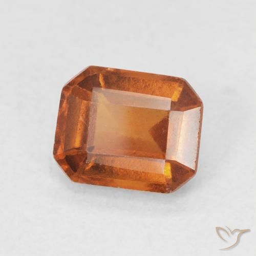 Grenat Hessonite Orange foncé naturelle Octogone / coupe Émeraude, 1.71 ct, VS