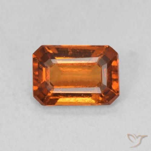 Grenat Hessonite Orange moyen naturelle Octogone / coupe Émeraude, 0.82 ct, VS