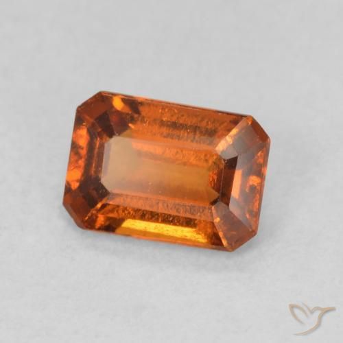 Grenat Hessonite Orange moyen naturelle Octogone / coupe Émeraude, 0.82 ct, VS