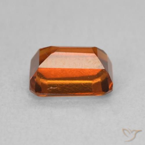 Grenat Hessonite Orange feu naturelle Octogone / coupe Émeraude, 1.34 ct, VS