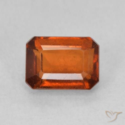 Grenat Hessonite Orange moyen naturelle Octogone / coupe Émeraude, 1.50 ct, VS