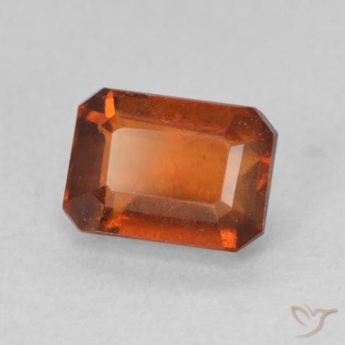 Grenat Hessonite Orange moyen naturelle Octogone / coupe Émeraude, 1.50 ct, VS