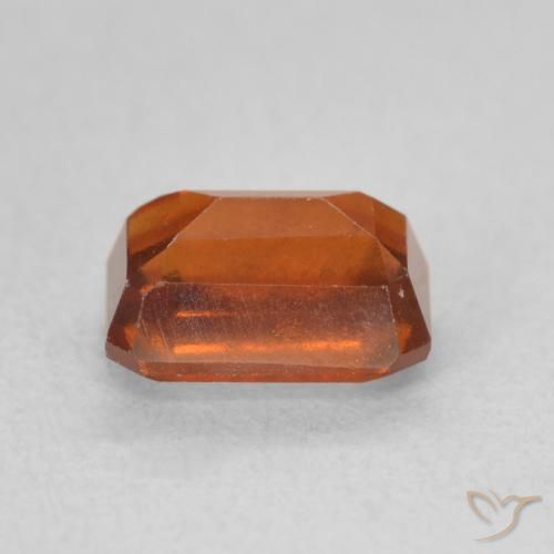 Grenat Hessonite Orange moyen naturelle Octogone / coupe Émeraude, 1.50 ct, VS
