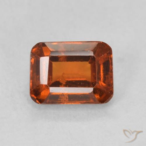 Grenat Hessonite Orange moyen naturelle Octogone / coupe Émeraude, 1.41 ct, VS