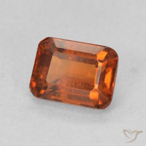 Grenat Hessonite Orange moyen naturelle Octogone / coupe Émeraude, 1.41 ct, VS
