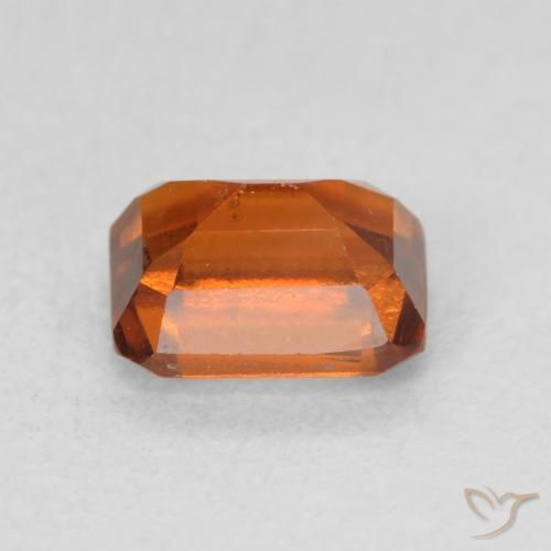 Grenat Hessonite Orange moyen naturelle Octogone / coupe Émeraude, 1.41 ct, VS