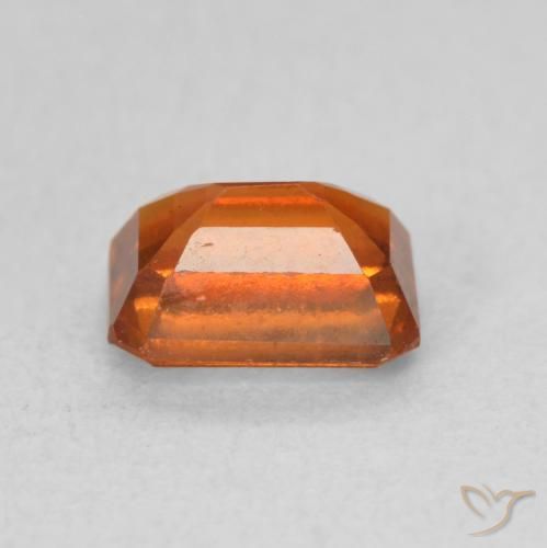 Grenat Hessonite Orange rougeâtre naturelle Octogone / coupe Émeraude, 1.31 ct, VS-SI