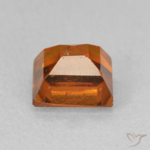 Grenat Hessonite Orange rougeâtre naturelle Carré, 1.00 ct, VS-SI