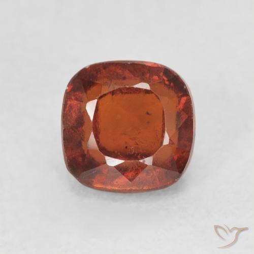 Grenat Hessonite Orange rougeâtre naturelle Coussin, 0.94 ct, VS