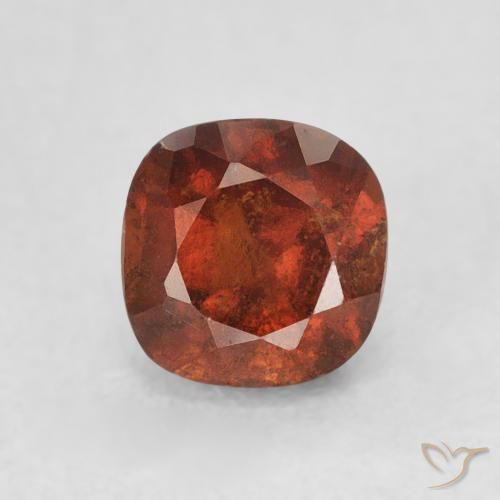 0.99ct Naturel Orange rougeâtre Grenat Hessonite, Coussin, VS