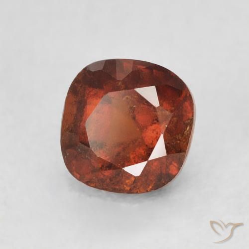 Grenat Hessonite Orange rougeâtre naturelle Coussin, 0.99 ct, VS