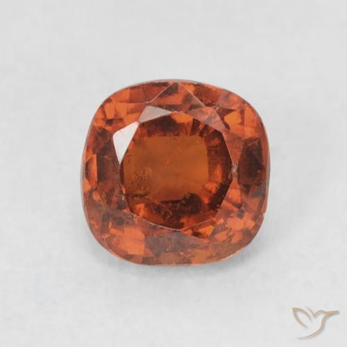 Grenat Hessonite Orange rougeâtre naturelle Coussin, 0.96 ct, VS