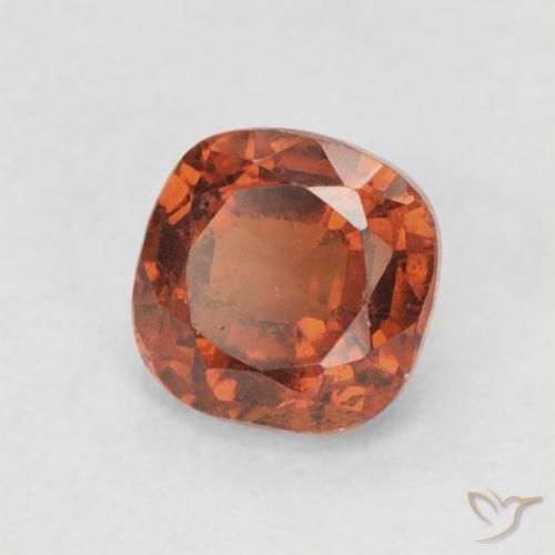 Grenat Hessonite Orange rougeâtre naturelle Coussin, 0.96 ct, VS