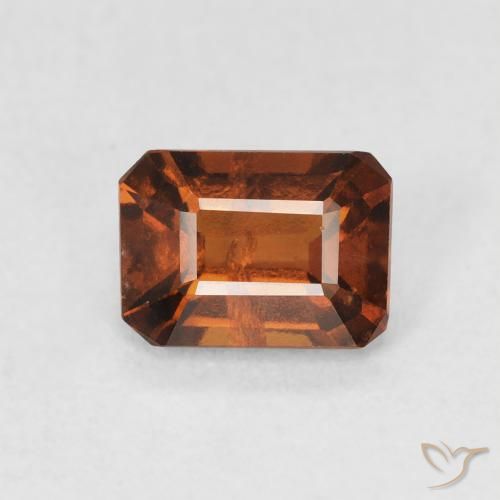 Grenat Hessonite Ambre orange naturelle Octogone / coupe Émeraude, 1.12 ct, VS