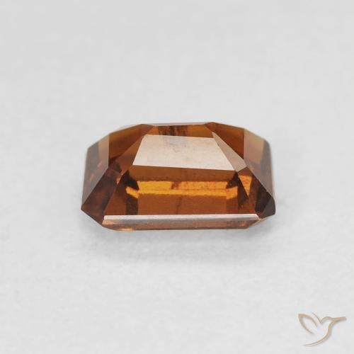Grenat Hessonite Ambre orange naturelle Octogone / coupe Émeraude, 1.12 ct, VS