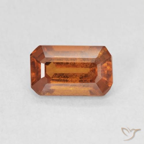 1.04ct Naturel Medium Dark-Orange Grenat Hessonite, Taille émeraude, VVS