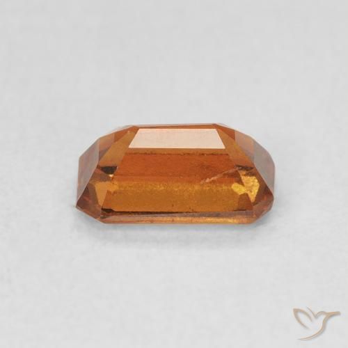 Grenat Hessonite Medium Dark-Orange naturelle Octogone / coupe Émeraude, 1.04 ct, VVS