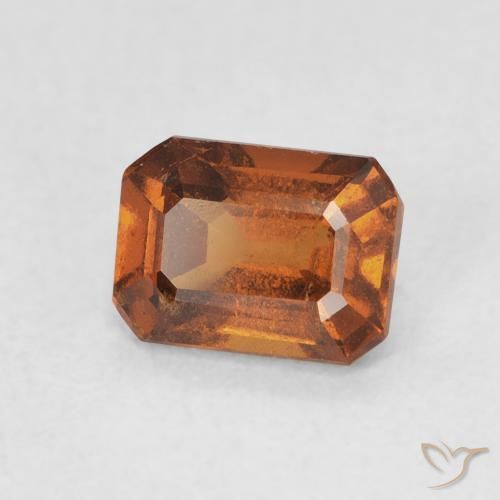 Grenat Hessonite Orange foncé naturelle Octogone / coupe Émeraude, 1.02 ct, VVS