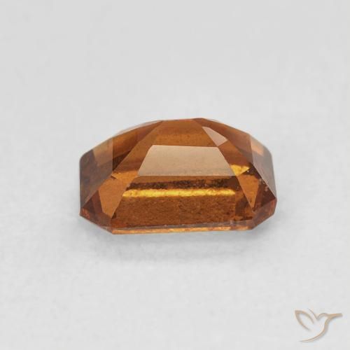 Grenat Hessonite Orange foncé naturelle Octogone / coupe Émeraude, 1.02 ct, VVS