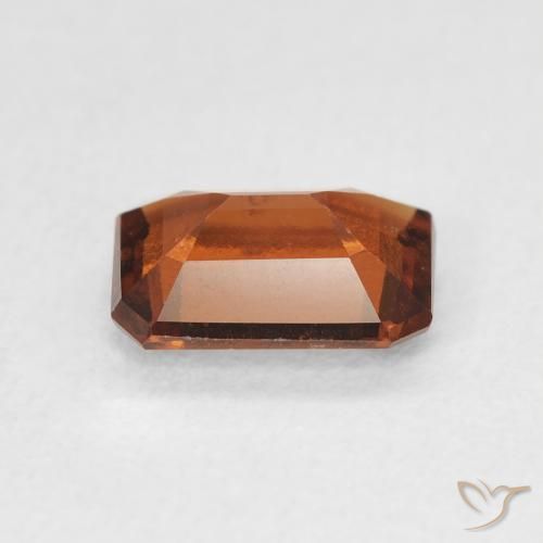 Grenat Hessonite Orange foncé naturelle Octogone / coupe Émeraude, 1.42 ct, VVS