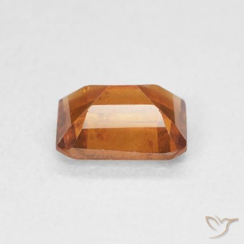 Grenat Hessonite Orange foncé naturelle Octogone / coupe Émeraude, 1.07 ct, VS-SI