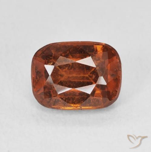 2.18ct Naturel Orange feu Grenat Hessonite, Coussin, VS-SI