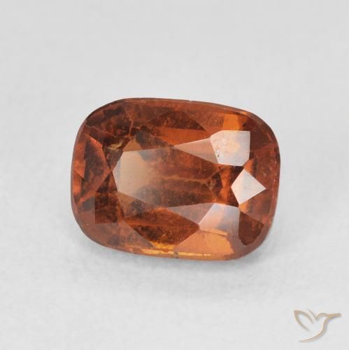 Grenat Hessonite Orange feu naturelle Coussin, 2.18 ct, VS-SI