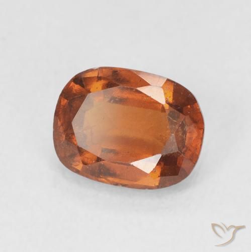 Grenat Hessonite Orange foncé naturelle Coussin, 1.85 ct, VS-SI