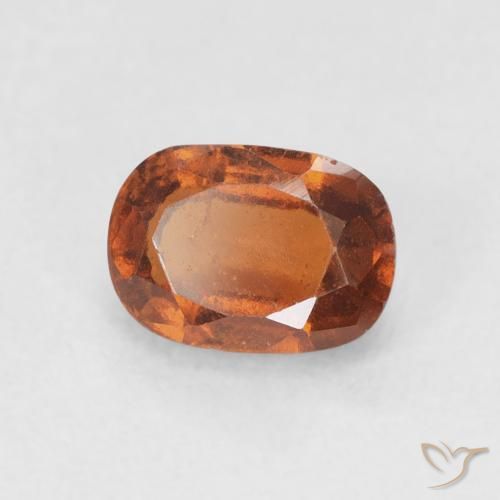 Grenat Hessonite Medium Dark-Orange naturelle Coussin, 1.24 ct, VS-SI