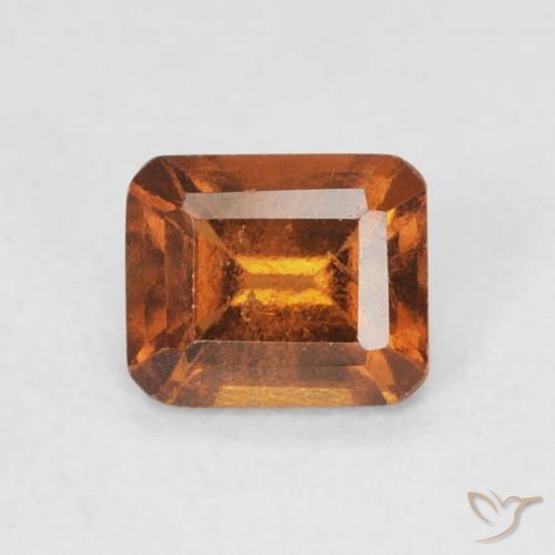 Grenat Hessonite Orange moyen naturelle Octogone / coupe Émeraude, 0.86 ct, VS-SI