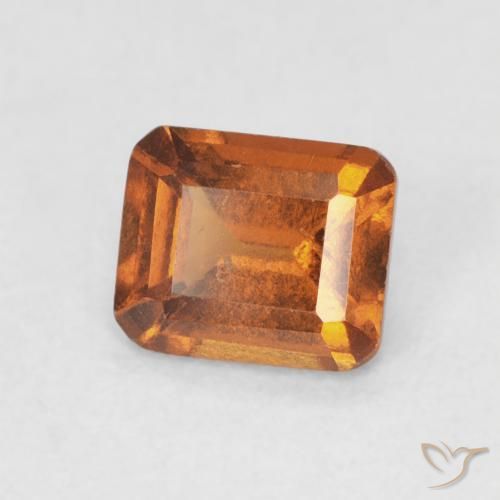Grenat Hessonite Orange moyen naturelle Octogone / coupe Émeraude, 0.86 ct, VS-SI