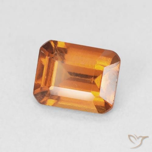 Grenat Hessonite Orange foncé naturelle Octogone / coupe Émeraude, 1.07 ct, VS-SI
