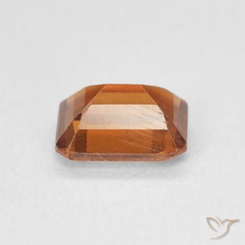 Grenat Hessonite Orange foncé naturelle Octogone / coupe Émeraude, 1.07 ct, VS-SI