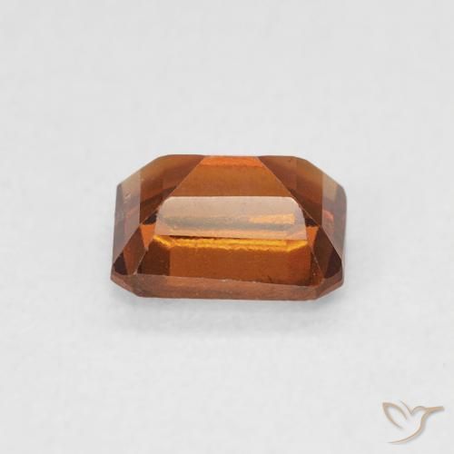 Grenat Hessonite Orange foncé naturelle Octogone / coupe Émeraude, 0.77 ct, VS-SI