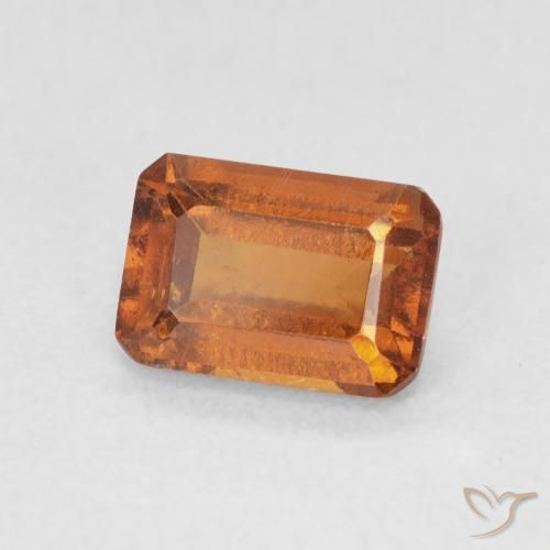 Grenat Hessonite Orange moyen naturelle Octogone / coupe Émeraude, 1.36 ct, VS-SI