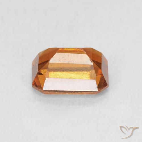 Grenat Hessonite Orange brun naturelle Octogone / coupe Émeraude, 1.20 ct, VS-SI