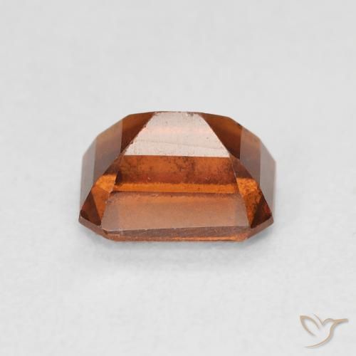 Grenat Hessonite Orange rougeâtre naturelle Octogone / coupe Émeraude, 1.64 ct, VS-SI