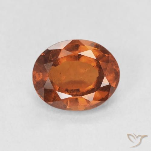 1.77ct Naturel Medium Dark-Orange Grenat Hessonite, ovale, VS