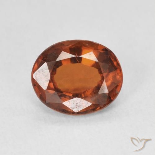 Grenat Hessonite Orange foncé naturelle ovale, 2.00 ct, VS