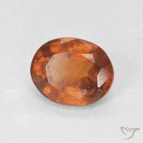Grenat Hessonite Orange foncé naturelle ovale, 1.90 ct, VS