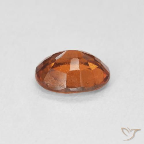 Grenat Hessonite Orange rougeâtre naturelle ovale, 1.27 ct, VS