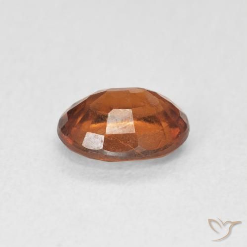 Grenat Hessonite Orange rougeâtre naturelle ovale, 1.41 ct, VS