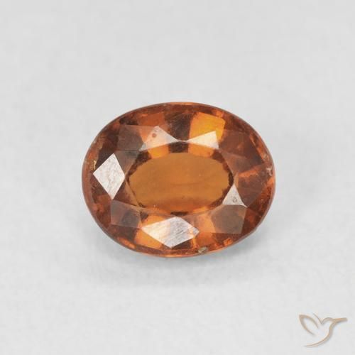 1.23ct Naturel Medium Dark-Orange Grenat Hessonite, ovale, VS