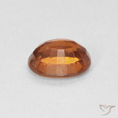 Grenat Hessonite Medium Dark-Orange naturelle ovale, 1.23 ct, VS