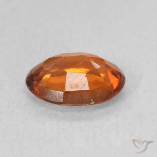 Grenat Hessonite Orange foncé naturelle ovale, 1.26 ct, VS-SI