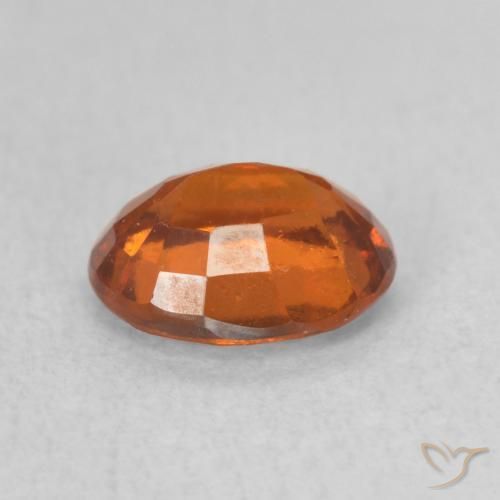 Grenat Hessonite Ambre orange naturelle ovale, 1.39 ct, VS-SI