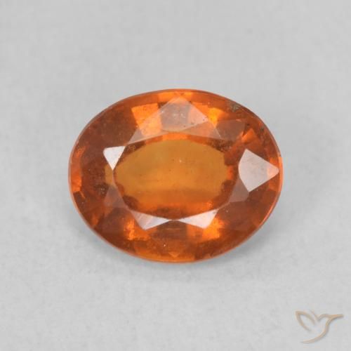 Grenat Hessonite Medium Dark-Orange naturelle ovale, 1.15 ct, VS-SI
